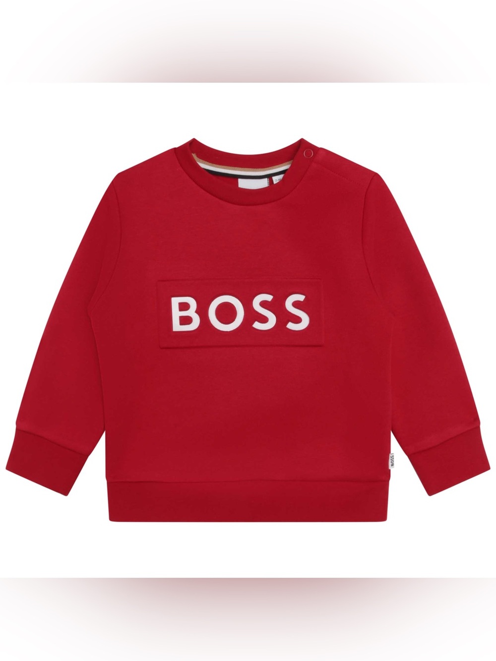 BOSS Hugo Boss Kids Red Logo Sweatshirt Crewneck Size 3Y 94 Toddler Sweater